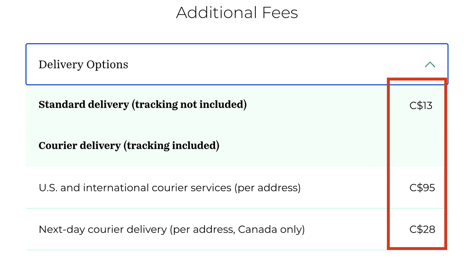 Additional fees - WES ECA 2025