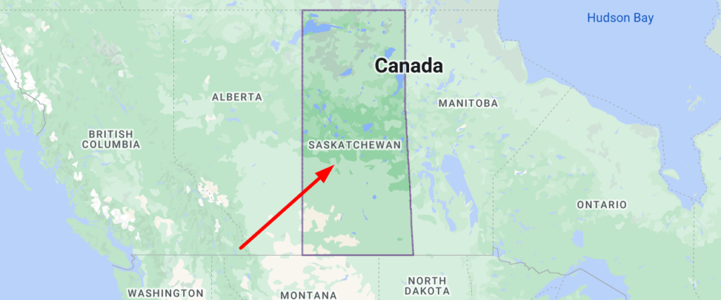 Saskatchewan Google Map